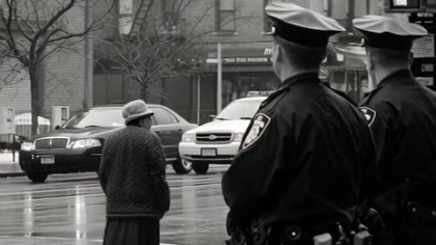 While most of us were inside, dry and safe, police officers stood post in that rain.