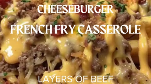 Cheeseburger French Fry Casserole 🧀🍔🍟