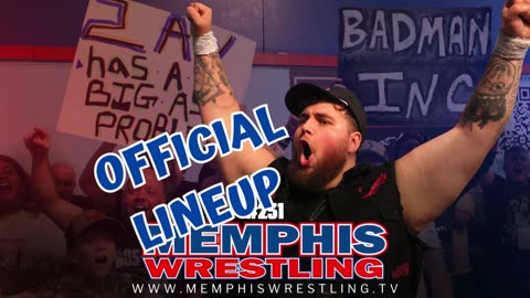 OFFICIAL LINEUP for tomorrow !! Memphis Wrestling !