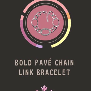 Bold Pavé Chain Link Necklace and Earring Set. On Sale Now.