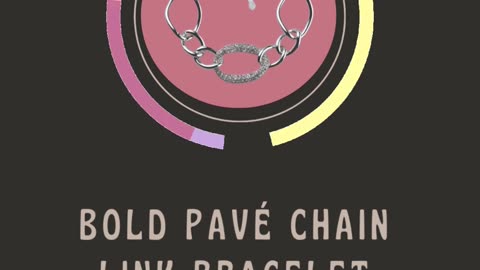 Bold Pavé Chain Link Necklace and Earring Set. On Sale Now.