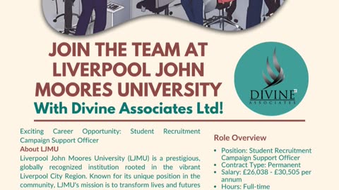 Kickstart Your Future at Liverpool John Moores University with Divine Associates Limited