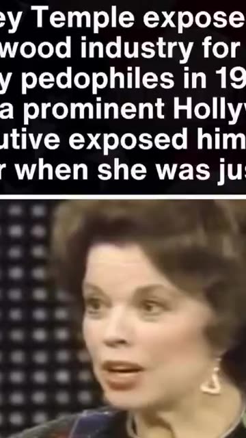Shirley Temple Exposes Hollywood Industry 1988 (Nothing Done)