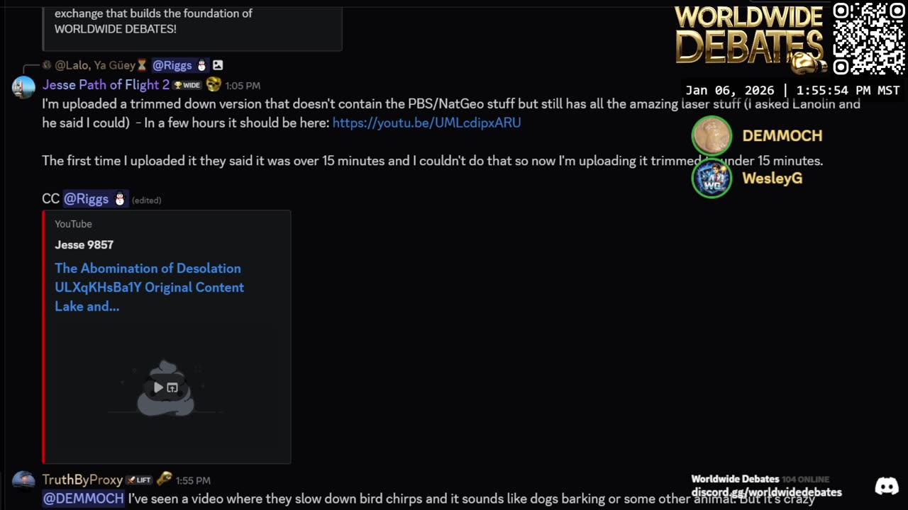 0270 WIDESTREAM - Worldwide Debates - YouTube/Twitch/Rumble