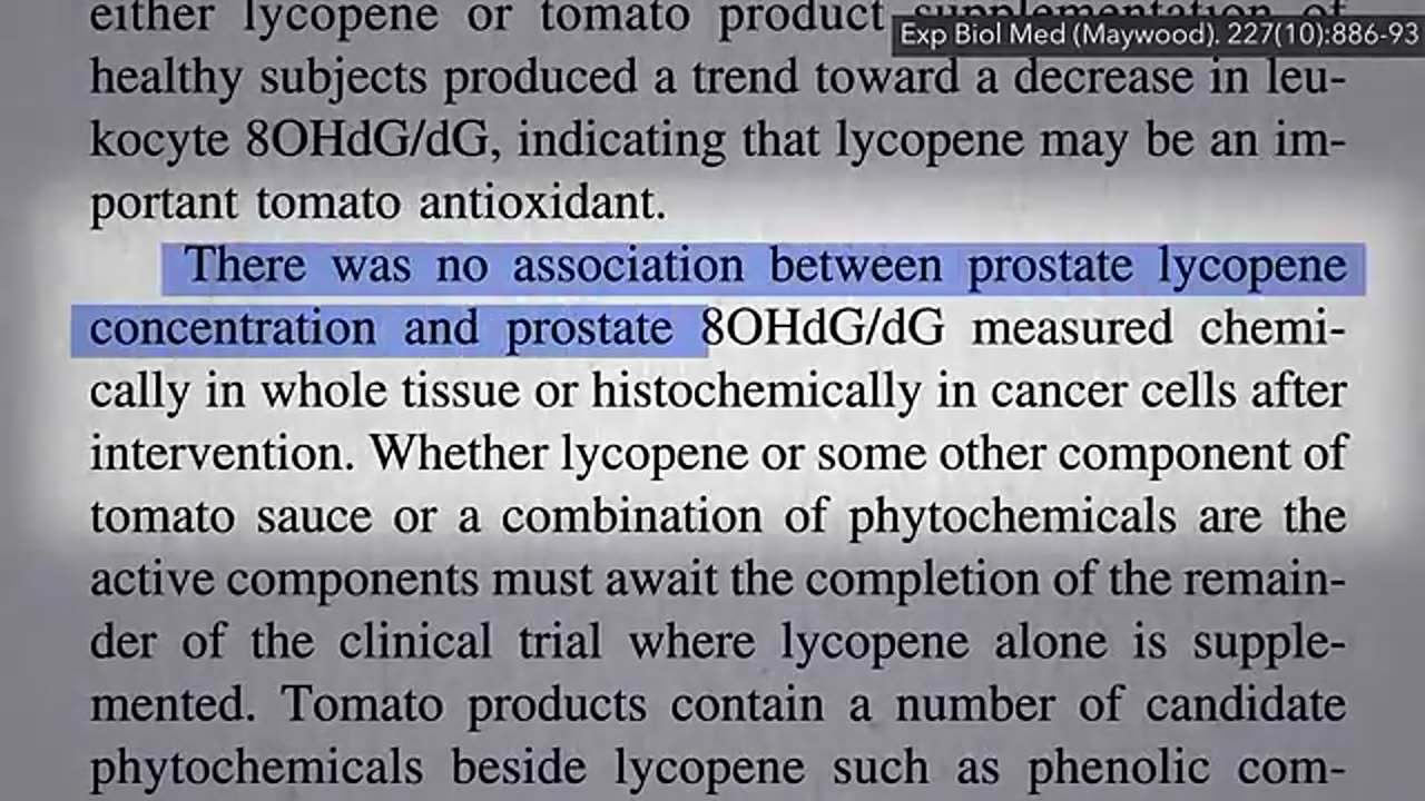Tomato sauce vs Prostate Cancer