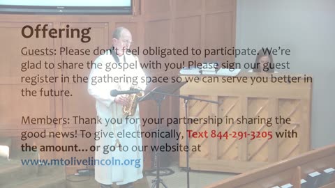 Worship From Mt. Olive Ev. Lutheran Church