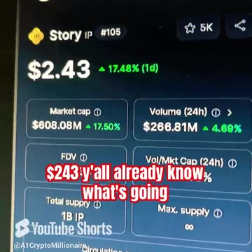 story ip price prediction crypto coin bull run! #fyp
