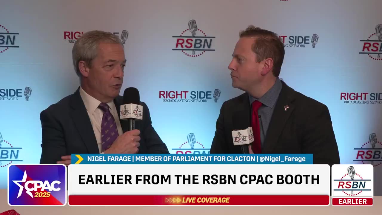 Nigel Farage's Full Interview with RSBN's Robert McNeily