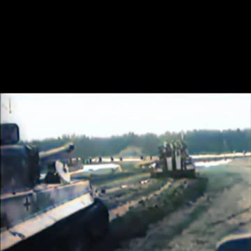 Gun-mounted camera on Tiger tank frontline perspective #Colourized footage 🎥 🐅 🔫
