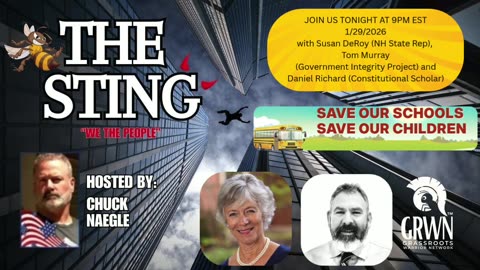 The Sting Podcast with Susan DeRoy, Tom Murray and Daniel Richard 1/29/26