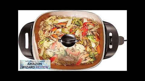 BELLA Electric Skillet and Frying Pan with Glass Lid Nonstick Coating Cool Review