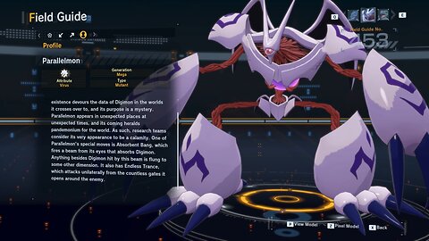 parallelmon dlc (1) all digivolution/de-digivolution/profile Digimon Story Time Stranger