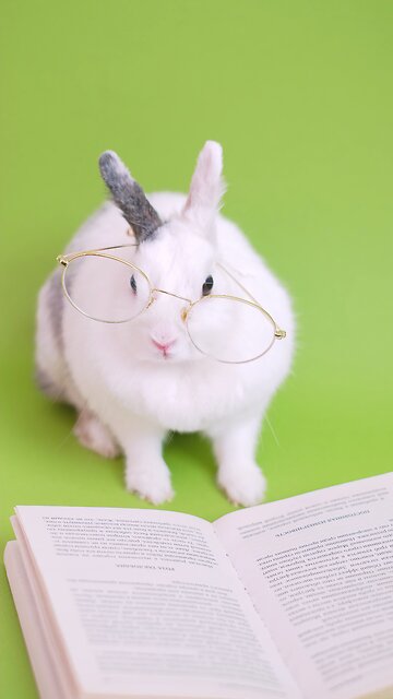 Rabbit and book