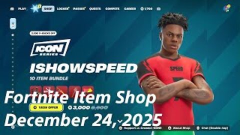 Fortnite Item Shop|December 24, 2025(*New* IShowspeed Bundle)