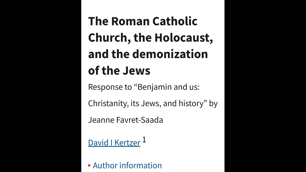 STOP BLAMING the JEWS