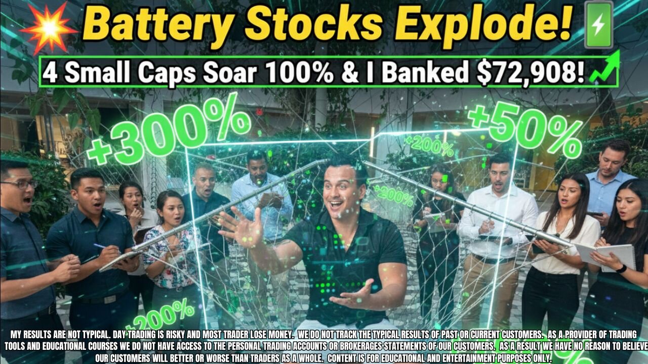 💥 Battery Stocks Explode! 4 Small Caps Soar 100%+ & I Banked $72,908! 🔋📈