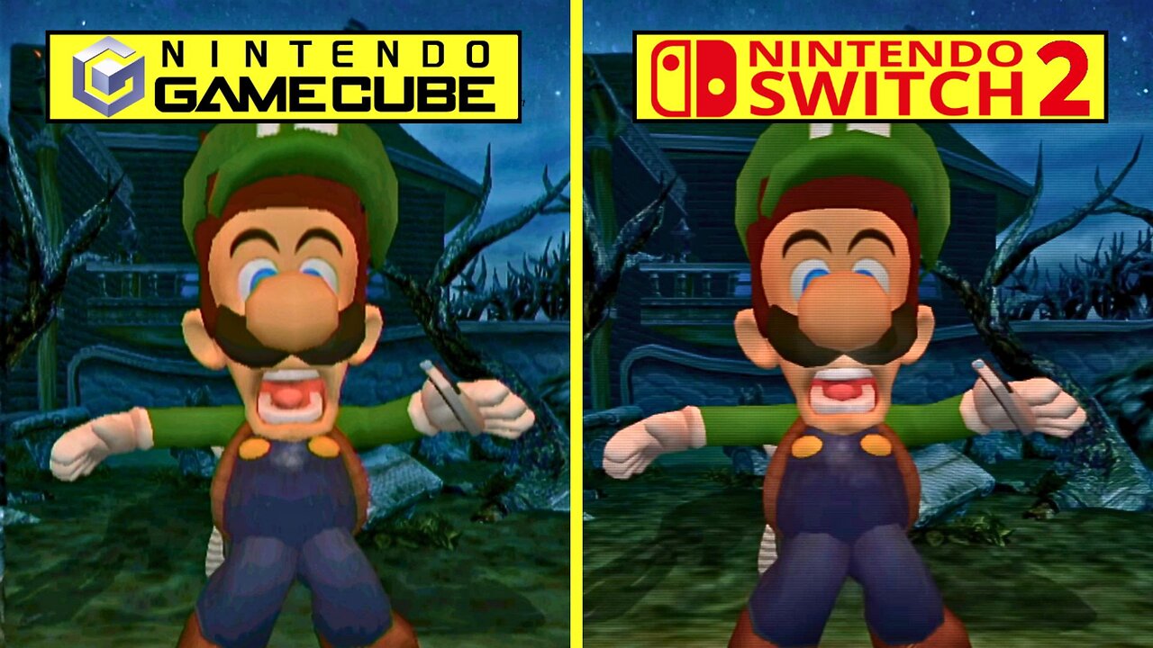 Luigi's Mansion Gamecube vs Switch 2 Early Graphics Comparison