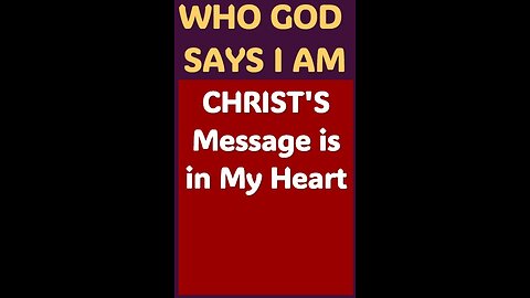 CHRIST'S MESSAGE IS IN MY HEART #WordofGod #Jesus #God #power #mindset #Christ #love #strength