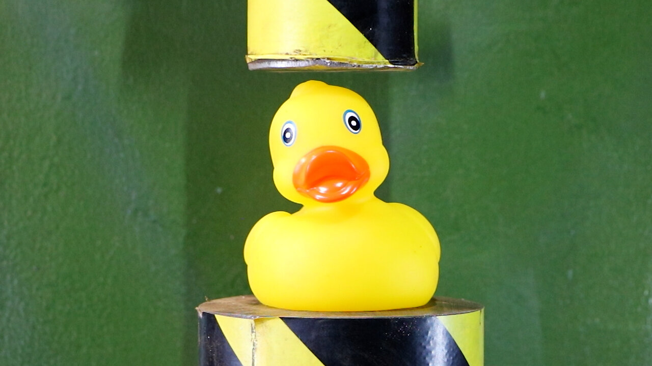 Yellow Duck Vs Hydraulic Press