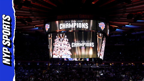 Knicks NBA Cup championship ceremony