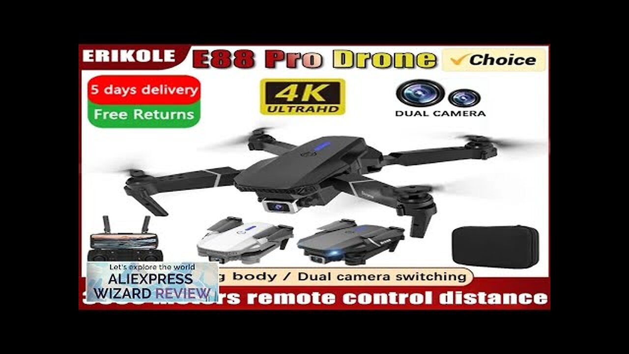 New E88Pro RC Drone 4K Professinal With 1080P Wide Angle Dual HD Review