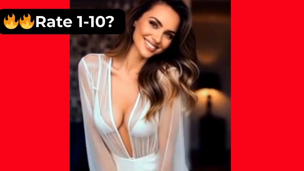 🔥 Rate Her Chest in This White Playsuit 1-10? 😍 Supermodel 4K