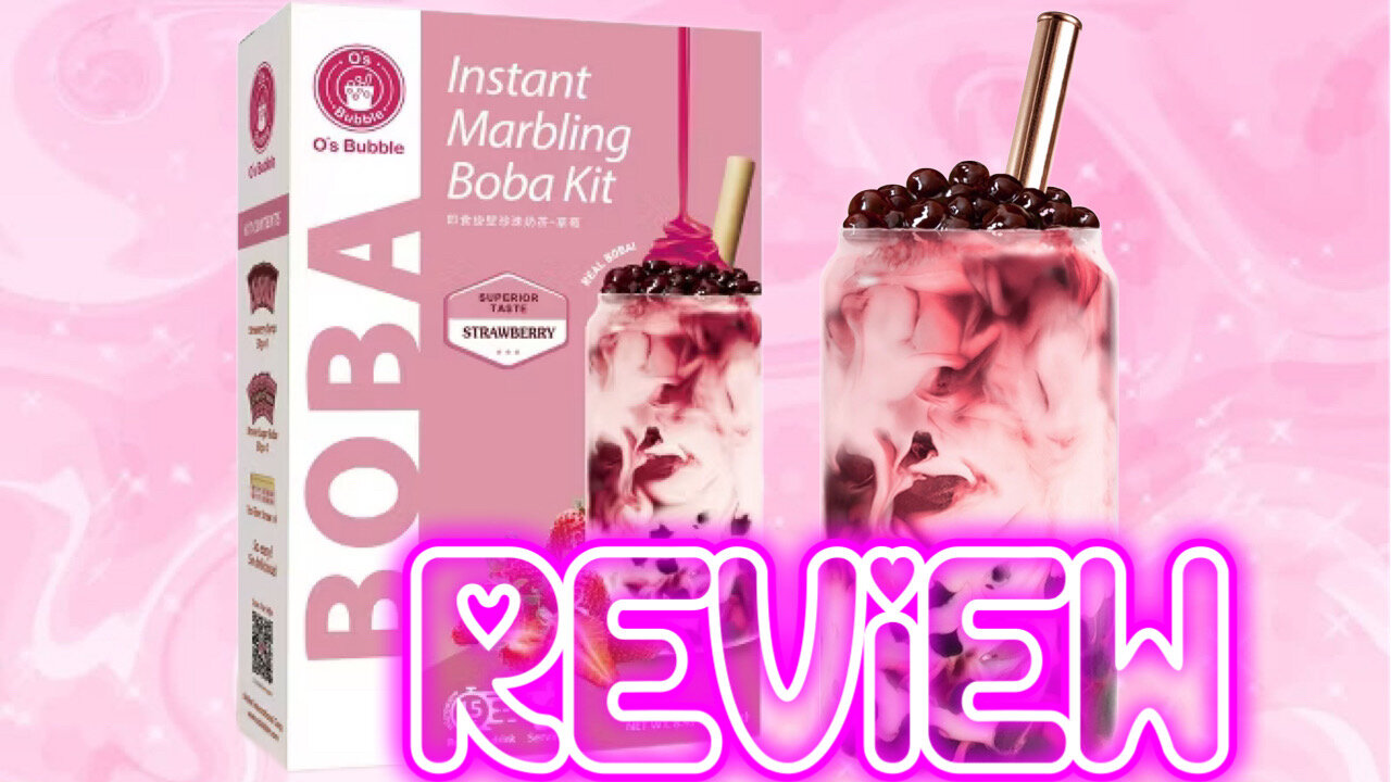 O's Bubble Strawberry Instant Marbling Boba Kit Review