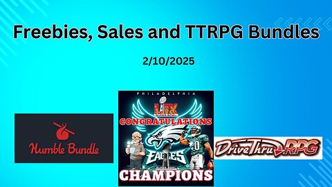 TTRPG sales this week. Humble Bumble, Drivethrurpg,