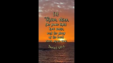 Isaiah 60:1 (NIV)