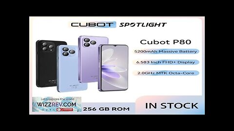 Cubot Global Version Android Smartphone P80 Android 13 Phone 8GB RAM 256GB/512GB Review