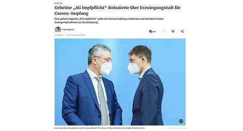 Geheime „AG Impfpflicht“ diskutierte über Erzwingungshaft für Corona-Impfung 17.10.2025