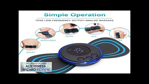 Electric EMS Neck Massager Mini Cervical Back Patch Stimulator Massageador Mat Portable Review