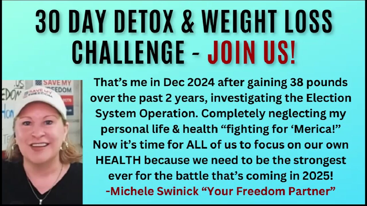 MAGA & MAHA 30 Day Detox & Weight Loss Challenge… It’s Time We The People Become The Healthiest & Strongest Warriors For The 2025 Spiritual Battle – JOIN US & LET’S DO THIS TOGETHER!