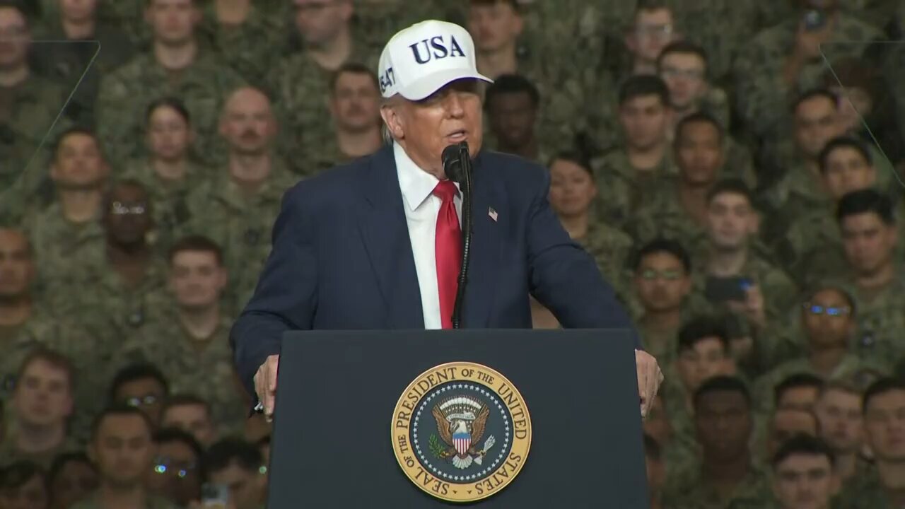 This Takes Me Out of the Nobel Race," Trump Jokes in Fiery Speech to US Troops | AC1G