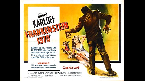 FRANKENSTEN 1970 (1958) movie trailer BORIS KARLOFF