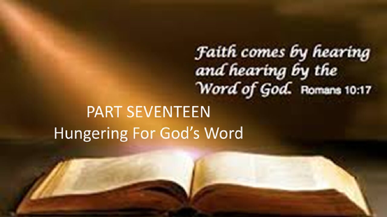 Hungering For God's Word