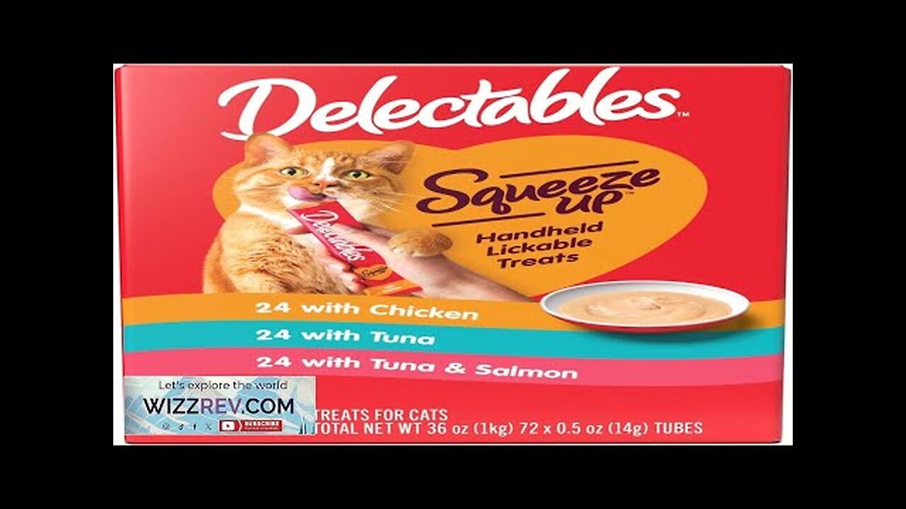 Delectables Squeeze Up Variety Pack Creamy Squeezable Puree Lickable Wet Cat Treats Review