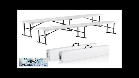 VEVOR 6FT Plastic Folding Bench Portable Outdoor Bench for Picnic Camping 2 Review