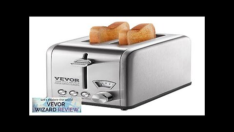 VEVOR Retro Stainless Steel Toaster 2 Slice 825W 1.5" Extra Wide Slots Review