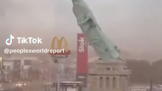 Statue of Liberty replica fell down due to strong winds in Brazil