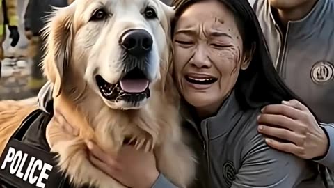 Hero Dog Rescue Golden Retriever Protects Child 👨‍👩‍👦🐶 #animals #wildlife