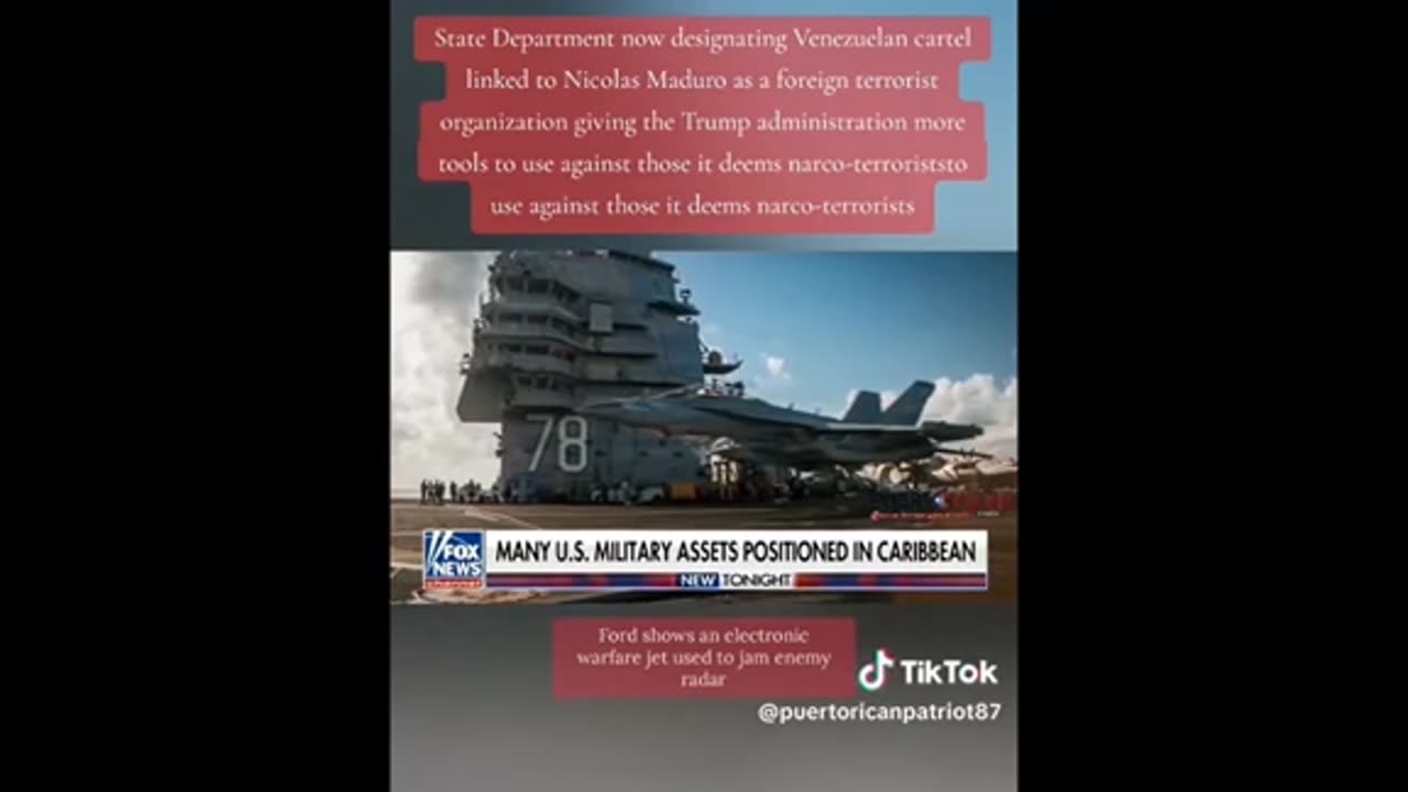 Military training off coast of Venezuela ..