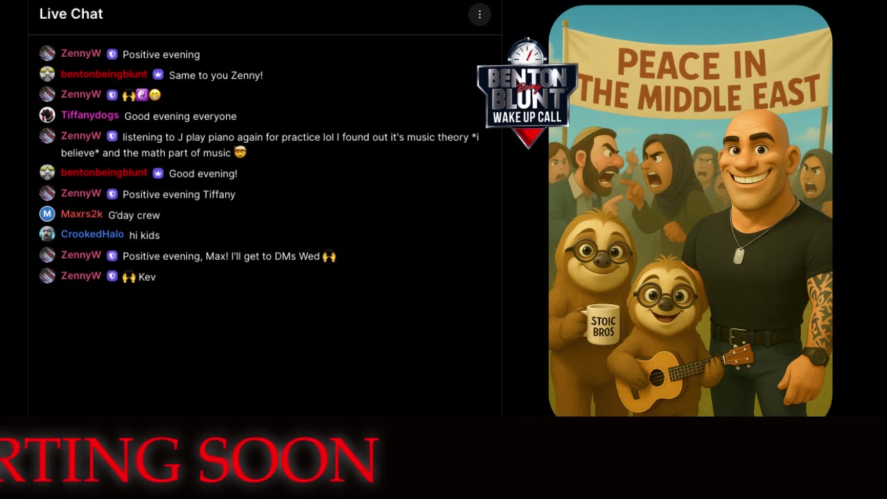 Benton Being Blunt "Peace in the middle east....kinda"