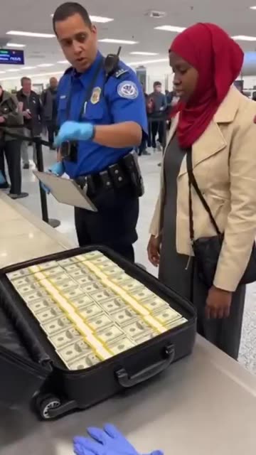 Busted in Minneapolis -St Paul Airport. A Somali scammer caught smuggling $8000K in cash
