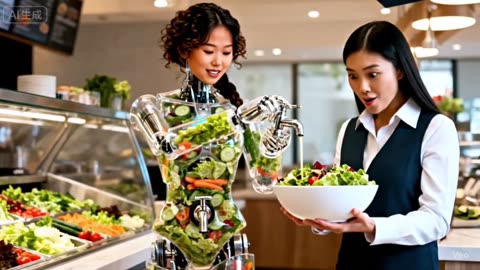 🤖 Future Bites Combo: Humanoid Sauce Dispenser Robot in Action | LOGGPT Tech Showcase