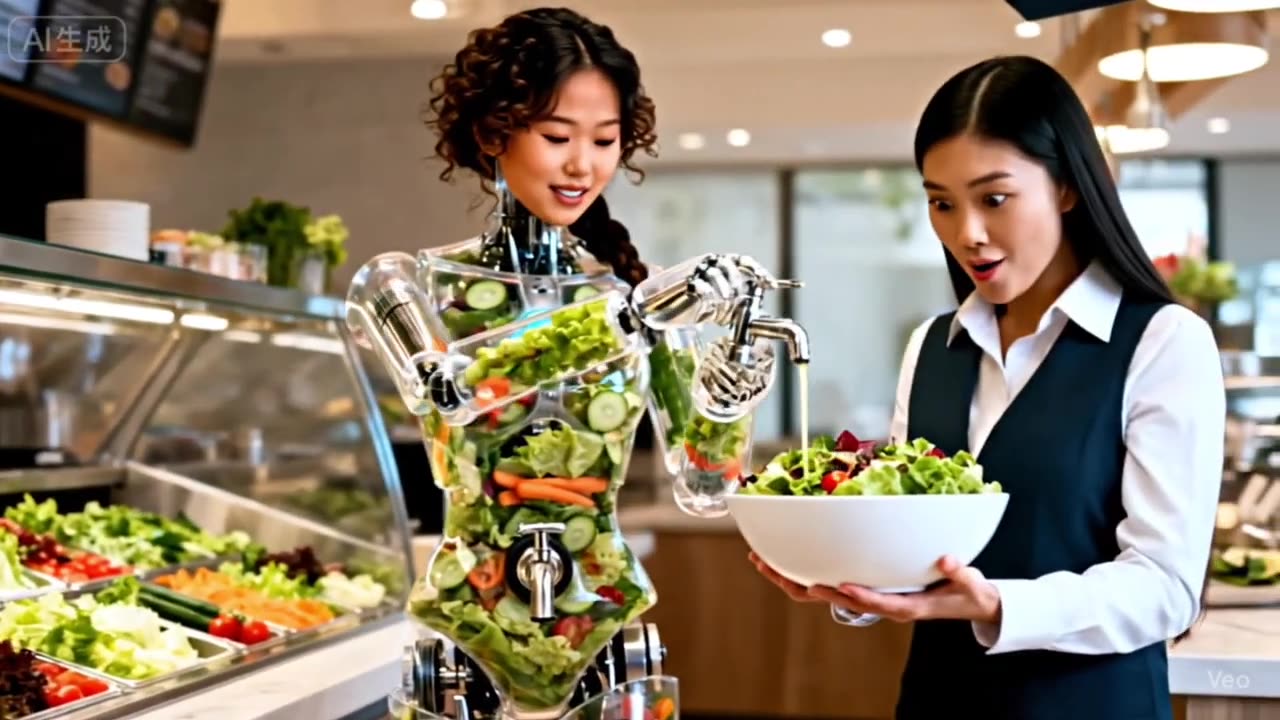 🤖 Future Bites Combo: Humanoid Sauce Dispenser Robot in Action | LOGGPT Tech Showcase