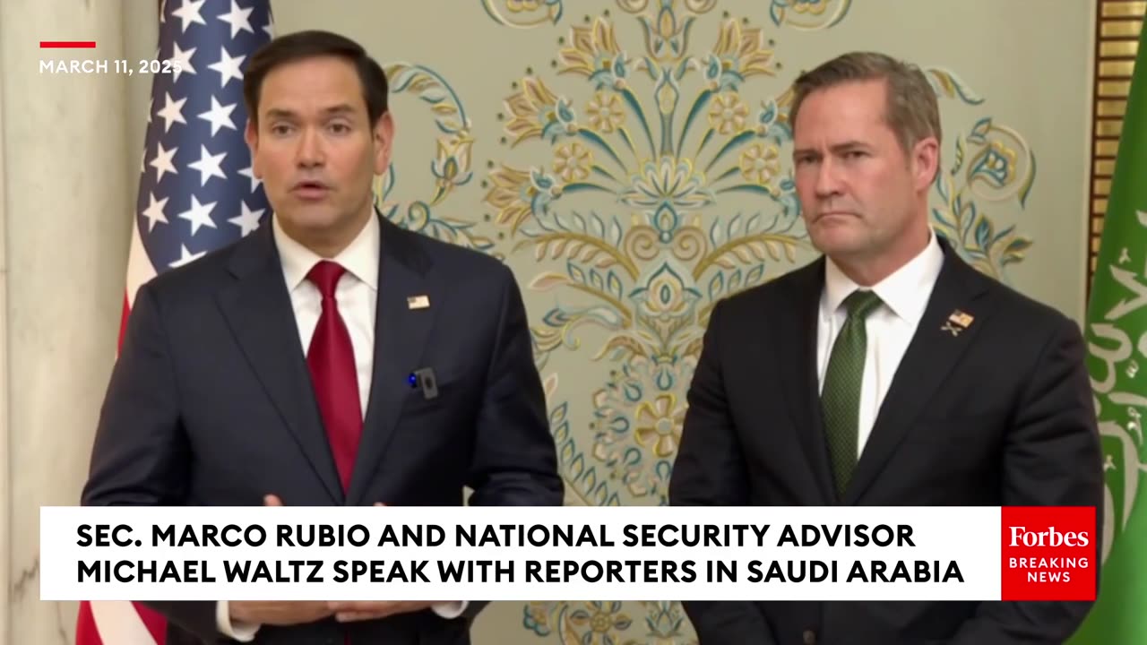 BREAKING: Sec. Rubio, Waltz Speak With Reporters After Ukraine Agrees To 30-Day Ceasefire Proposal