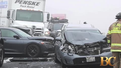 59-vehicle pile up in foggy conditions closed major California highway for hours