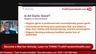 Dr.SHIVA™: Molecular Science, Personalized Health, Politics of Garlic(3/24)
