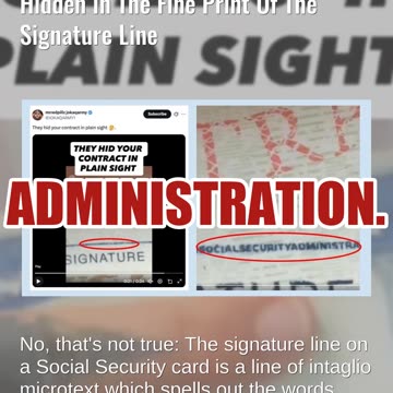 Fact Check: Social Security Cards Do NOT Contain Secret Contract In Fine Print Of The Signature Line